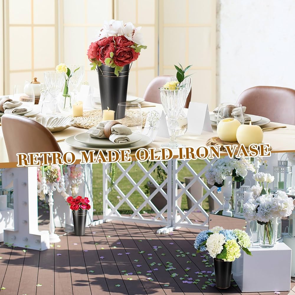 金属製　花瓶 Amazon.co.jp: 都市工坊 高級金属製常花 1セット 花瓶 つき (溜